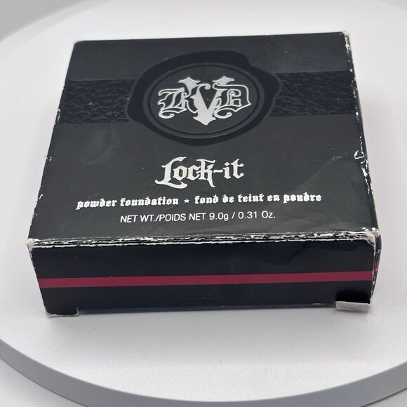 KVD KAT VON D Beauty Lock-It Powder Foundation 0.31oz Deep  210 Discontinued - Picture 1 of 5